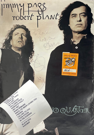 Led Zeppelin: Jimmy Page and Robert Plant "No Quarter" - Signed Concert Poster