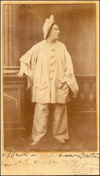 [Pierrot] Legrand, Paul. (1816 - 1898) Signed CDV Photograph