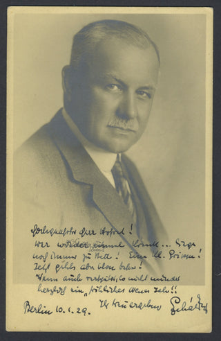 Lehar, Franz. (1870–1948) Signed Postcard Photograph with New Year's Wishes