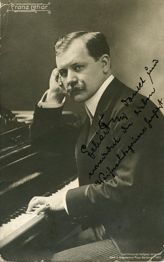 Lehar, Franz. (1870 - 1948) Signed Photograph with Christmas Greetings