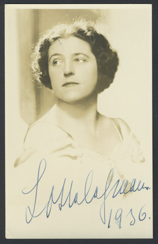 Lehmann, Lotte. (1888–1976) Signed Photograph