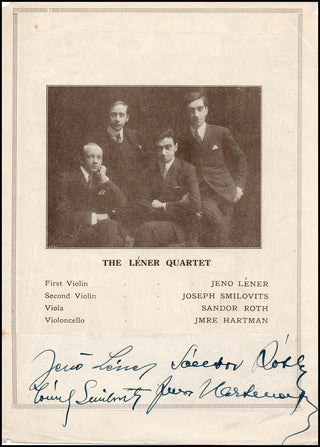 [String Quartets] Léner String Quartet (1918-1933) Signed Photograph