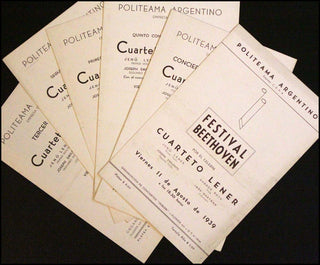 Léner String Quartet (1918-1933) Collection of Original Programs