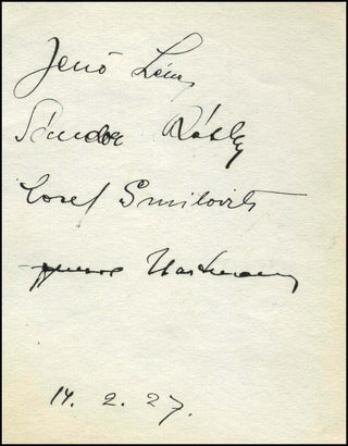 Léner String Quartet (1918-1933) Autograph Signatures