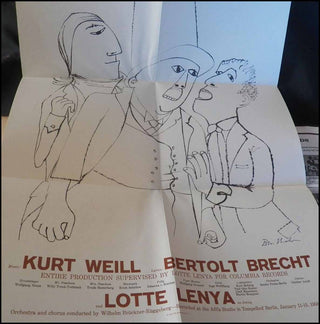 [Weill, Kurt. (1900–1950)] Lenya, Lotte. (1898–1981) Die Dreigroschenoper - SIGNED WITH CHRISTMAS WISHES