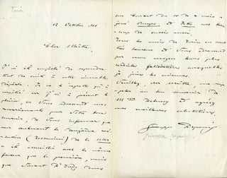 [Debussy, Claude. (1862-1918)] Colonne, Édouard. (1838-1910) & Bréval, Lucienne. (1869-1935) & Plumet, Charles. (1861-1928) & Campanini, Cleofonte. (1860-1919) & Dippel, Andreas. (1866-1932) & Sinigaglia, Leone. (1868-1944) & Depanis, Giuseppe. (1853-1942