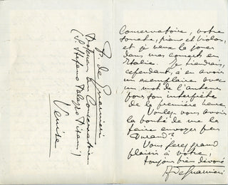 [Debussy, Claude. (1862-1918)] Colonne, Édouard. (1838-1910) & Bréval, Lucienne. (1869-1935) & Plumet, Charles. (1861-1928) & Campanini, Cleofonte. (1860-1919) & Dippel, Andreas. (1866-1932) & Sinigaglia, Leone. (1868-1944) & Depanis, Giuseppe. (1853-1942