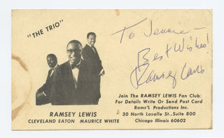 Lewis, Ramsey. (b. 1935) Signed Postcard