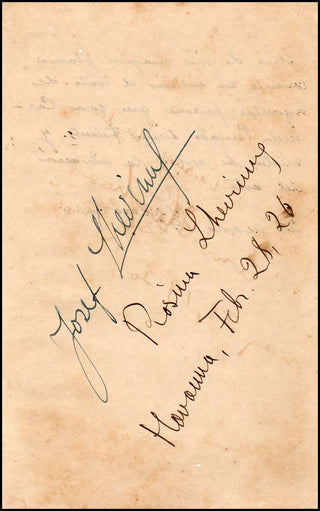 Lhevinne, Josef. (1874 - 1944) &amp; Lhevinne, Rosina. (1880 - 1976) Autograph Signatures and Original Photograph