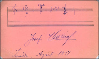 Lhevinne, Josef. (1874 - 1944) Autograph Musical Quotation