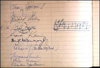 [Autographs] [Guest Book] Hemingway, Ernest. (1899–1961) & Barber, Samuel. (1910–1981) & Givenchy, Hubert de. (1927–2018) & Graham, Martha. (1894–1991) & Ferber, Edna. (1885–1968) etc. Incredible 1950s Guest Book for the Liberty Music Shop