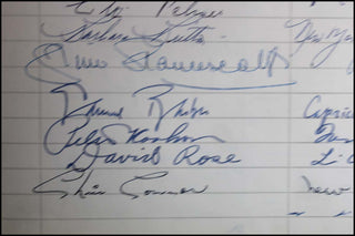 [Autographs] [Guest Book] Hemingway, Ernest. (1899–1961) & Barber, Samuel. (1910–1981) & Givenchy, Hubert de. (1927–2018) & Graham, Martha. (1894–1991) & Ferber, Edna. (1885–1968) etc. Incredible 1950s Guest Book for the Liberty Music Shop