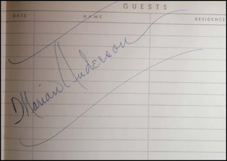 [Autographs] [Guest Book] Hemingway, Ernest. (1899–1961) & Barber, Samuel. (1910–1981) & Givenchy, Hubert de. (1927–2018) & Graham, Martha. (1894–1991) & Ferber, Edna. (1885–1968) etc. Incredible 1950s Guest Book for the Liberty Music Shop