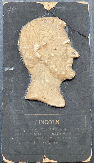 [Lincoln, Abraham. (1809 - 1865)] Bust of Macerated Currency