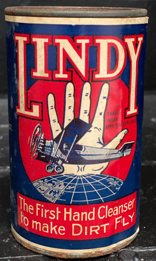 [Hand Cleanser] [Lindbergh, Charles. (1902–1974)] "The First Hand Cleanser to make Dirt Fly" - Lindy Hands Cleanser