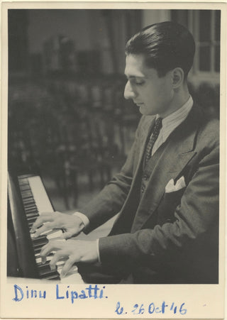 Lipatti, Dinu. (1917–1950) Original Photograph, 1946