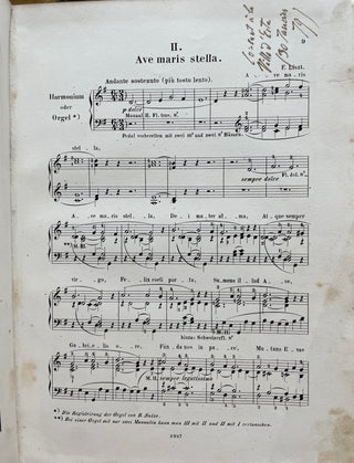 Liszt, Franz. (1811-1886) Sammelband of Works Composed or Arranged by Liszt- INSCRIBED PRESENTATION COPY TO HIS PUPIL NADINE HELBIG