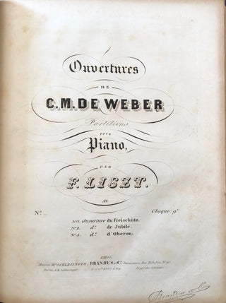 Liszt, Franz. (1811–1886) Sammelband of First and Early Editions