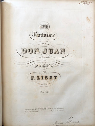 Liszt, Franz. (1811–1886) Sammelband of First and Early Editions