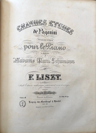 Liszt, Franz. (1811–1886) Sammelband of First and Early Editions