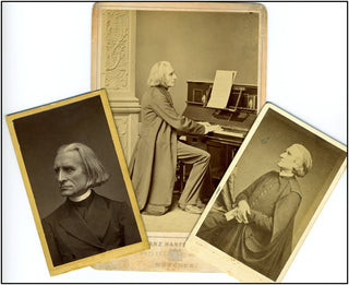 Liszt, Franz. (1811–1886) Three Original Photographs, Given by Liszt to Portrait Bust Sculptor