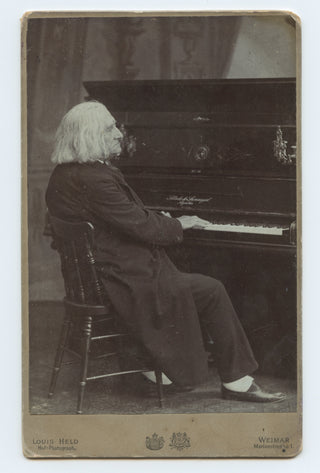 Liszt, Franz. (1811–1886) Original Photograph at the Piano