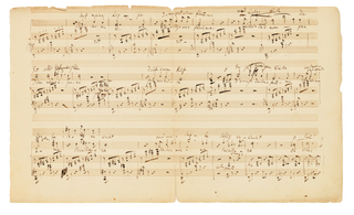 Liszt, Franz. (1811–1886)  ‘Ich möchte hingehn’ - Autograph Musical Manuscript