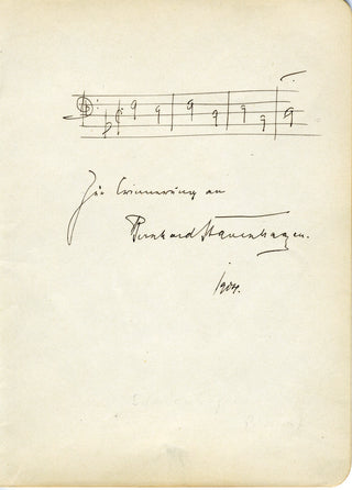 [Liszt, Franz. (1811–1886)] Stavenhagen, Bernhard. (1862–1914) Dies Irae (Totentanz) - Autograph Musical Quotation