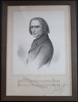 Liszt, Franz. (1811–1886) [Busoni, Ferruccio. (1866–1924)] 1842 Portrait of Liszt from the Collection of Busoni