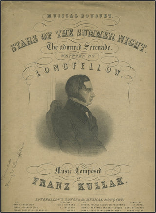 [Longfellow, Henry Wadsworth. (1807-1882)].  Kullak, Franz. (1844-1913) Stars of the Summer Night. The admired Serenade, written by Longfellow.