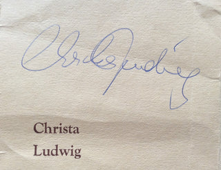 Ludwig, Christa. (1928–2021) Signed Program