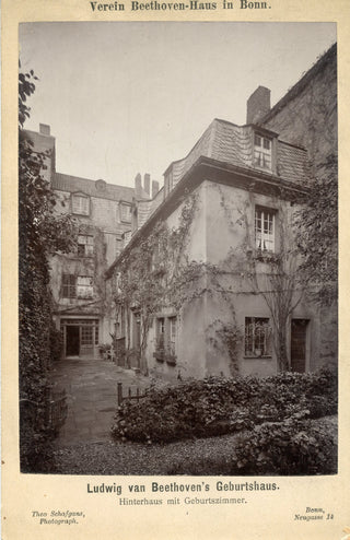 [Beethoven, Ludwig van. (1770–1827)] Cabinet Ludwig van Beethoven's Geburtshaus - Photograph of His Birthplace