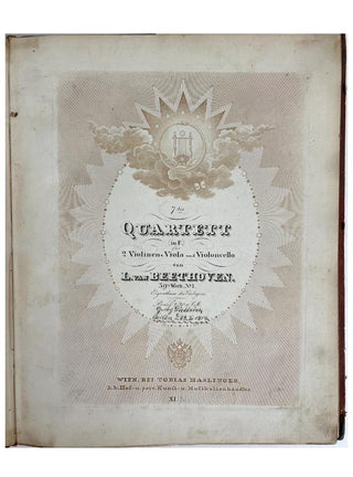 Beethoven, Ludwig van. (1770–1827) [Op. 59, 74, 95, 127] Sammelband of String Quartets Nos. 7—12, including First Editions of Op. 127 and 74