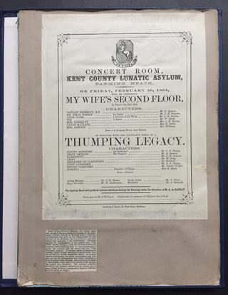 [Lunatic Asylum] Stevens, J. H. & Newcome, W. T. Archive of Materials Relating to Amateur Dramatics at the Kent County Lunatic Asylum, 1860's