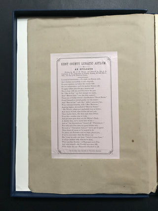 [Lunatic Asylum] Stevens, J. H. & Newcome, W. T. Archive of Materials Relating to Amateur Dramatics at the Kent County Lunatic Asylum, 1860's