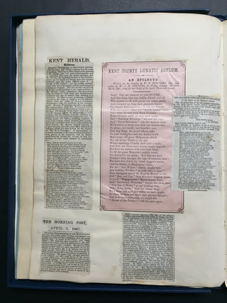 [Lunatic Asylum] Stevens, J. H. & Newcome, W. T. Archive of Materials Relating to Amateur Dramatics at the Kent County Lunatic Asylum, 1860's