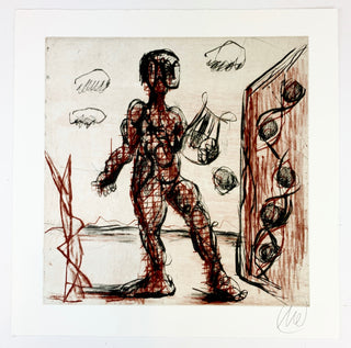 [Orpheus] Lüpertz, Markus. (b. 1941) "Ich Orpheus"- WITH AN ORIGINAL SIGNED ETCHING