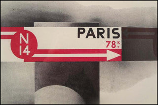 [Literature & Art] Cassandre, Adolphe Jean-Marie. (1901 - 1968) Rouen to Paris - ORIGINAL 1931 POSTER