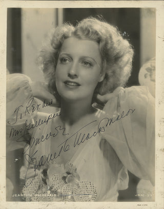 MacDonald, Jeanette. (1903-1965) Signed Photograph