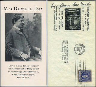 [MacDowell, Edward. (1860-1908)] Signed FDC Envelope and Program