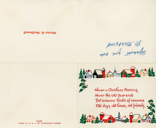 MacDowell, Marian. (1857-1956) Autograph Christmas Card