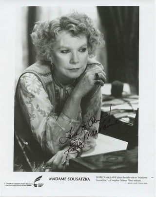 MacLaine, Shirley. (b. 1934) Signed photograph from "Madame Sousatzka"