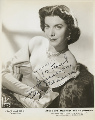 Madeira, Jean. (1918–1972) Signed Photograph