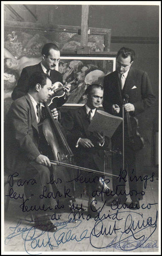 [String Quartets] Cuarteto Clasico de Madrid. (1945 - 1980) Signed Photograph