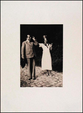 Magritte, René. (1898-1967) The Extraterrestrials V. Marcel Lecomte & Georgette in the garden at Rue Esseghem in Brussels, 1935.