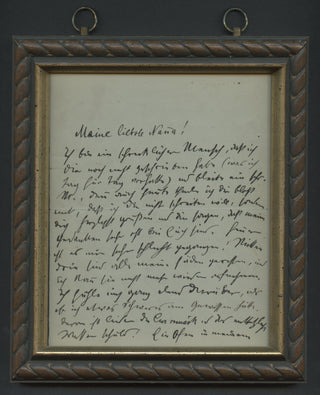 Mahler, Gustav. (1860–1911) "You can't write melodies with frozen fingers!" - Autograph Letter