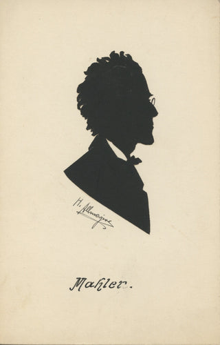 [Mahler, Gustav. (1860-1911)] Original Hand-Cut Silhouette Portrait