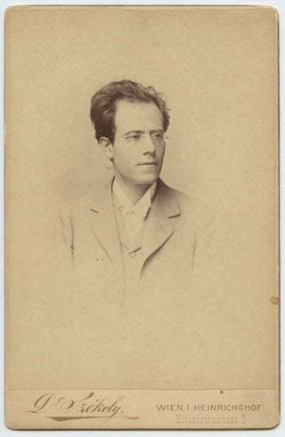 Mahler, Gustav. (1860-1911) [Székely, Josef. (1838 - 1901)] Gustav Mahler, 1898 - Cabinet Photograph, First Portrait as the Director of the Vienna Court Opera