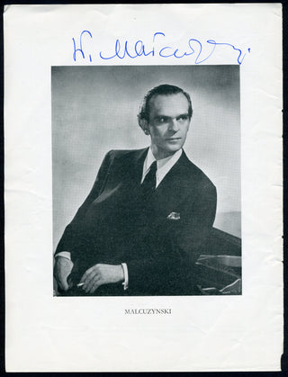 Malcuzynski, Witold. (1914–1977) Signed Program Photograph