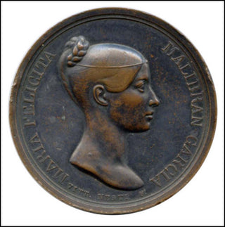 Malibran, Maria. (1808-1836) [Nesti, Vittorio] Bronze Portrait Medal